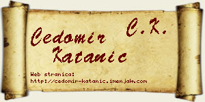 Čedomir Katanić vizit kartica